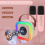 Mini Karaoke Machine Kids with 2 Microphone Portable Bluetooth Speaker with LED 3