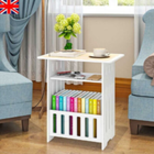 Small bedside table cabinet side coffee table bedside table storage rack New UK 2
