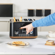 Salter Toronto Kettle Toaster Scale Set 1.7L 4Slice 5kg Black