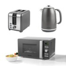 Salter Cosmos Kettle Toaster Digital Microwave Set Countertop Fast Boil 2Slice