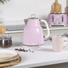Salter Retro Toaster Kettle Slow Cooker 2Slice 1.7L Kettle 3.5L Pot Pink
