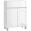 kleankin High Gloss Bathroom Floor Cabinet Storage Cupboard with Drawer 1