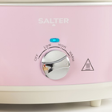 Salter Retro 6.5L Slow Cooker 3 Heat SettingsKeep Warm for Family Cooking Pink