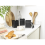 Salter Salter Alchemy 4Piece Set – Bread Bin Tea Coffee Sugar Storage BlackGold 3