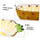 Ceramic Serving Bowl with HandPainted Pineapple Design, BearShaped Footed Fruit and Dessert Dish 5