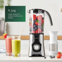 Emperial Food Blender 4 in 1 Smoothie Maker Fruit Juicer Coffee Grinder Silver