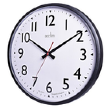 Acctim Commander Wall Clock Quartz Shatterproof Lens Easy Read Numbers 35cm