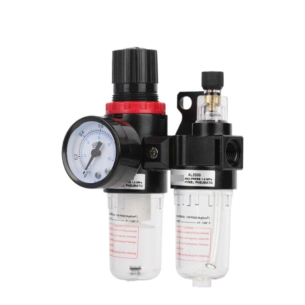 Air Compressor Filter Regulator Lubricator G1/4 Frl Combo Oil Water Separator Pressure Control 4Mm 9347817662436