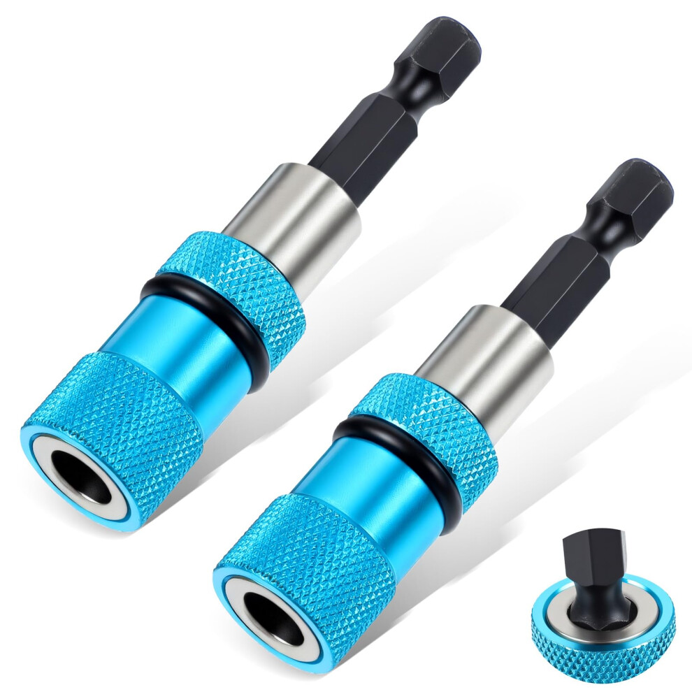 Impact Driver Bit Holder Set 1/4 Inch Hex Shank Locking Drill Bit Extension Carbon Steel Quick Release 9199774701761