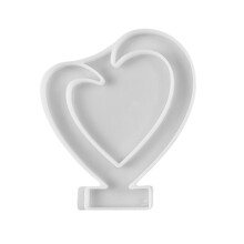Liefde Vorm Kandelaar Schimmel Combinatie Decoratieve-hart