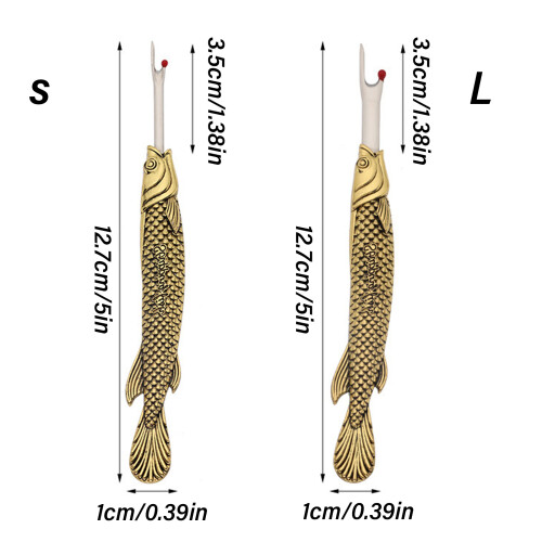 Fish Shaped Seam Unpicker Stitching Thread-silver trumpet 2