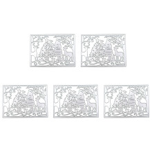 Matrices de découpe de noël, 5 pièces, matrices de-JD060806