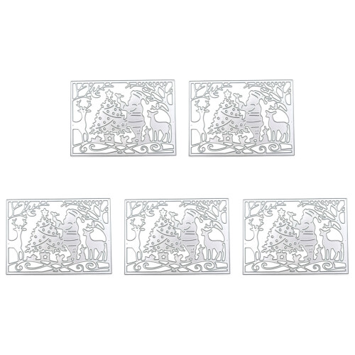Matrices de découpe de noël, 5 pièces, matrices de-JD060806