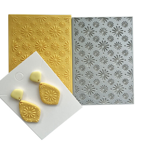 1/3Pcs Flower Leaf Texture Sheet, Clay Sculpture Tool Clay-SET 2