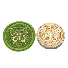 Timbre de sceau en relief Rose papillon 5-changement de papillon