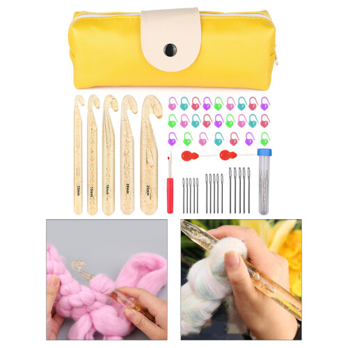 Ensemble de crochets à Crochet, 100 pièces, avec aiguille à 2