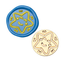10Pcs Embossed Seal Stamp Head Scrapbooking Stamp-smiling stars