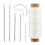 10 Set Leather Sewing Needle Set Curved-This white wax line 1