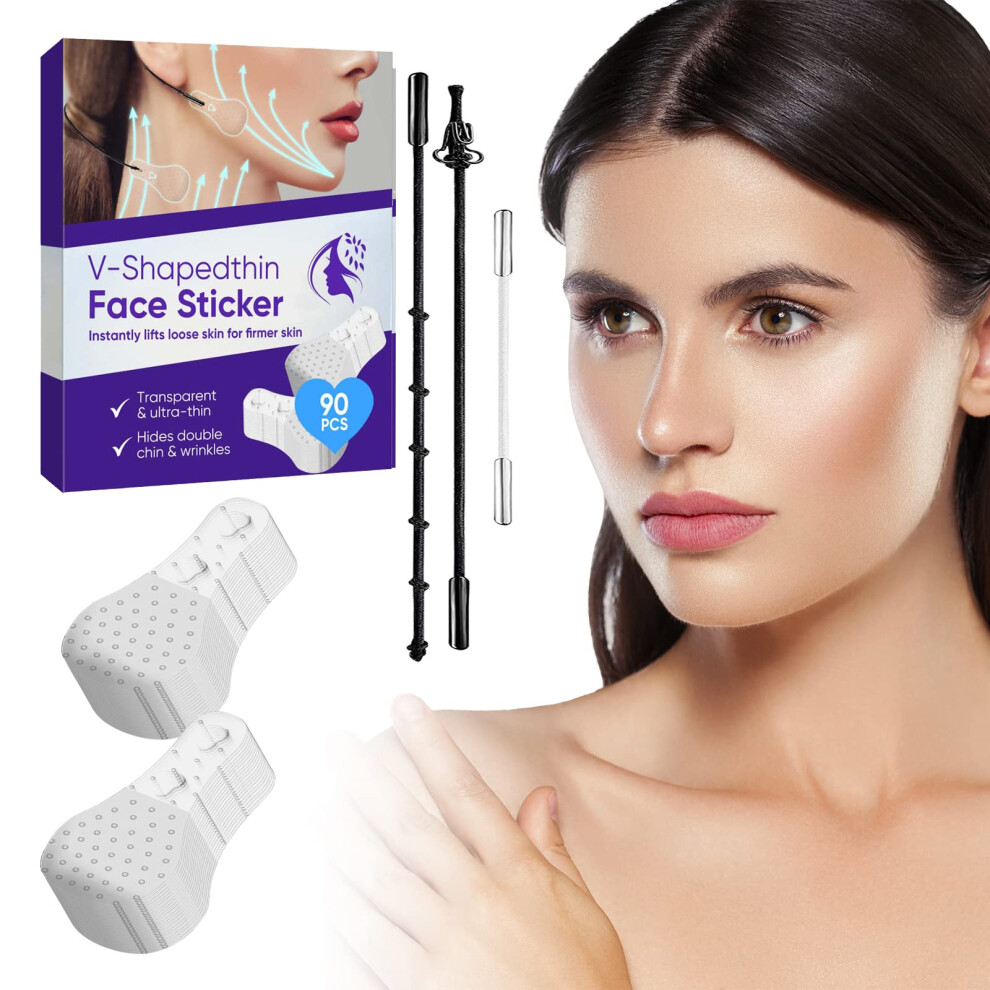 Face Lift Tape Invisible Instant Lifting for Double Chin Wrinkles and Sagging Skin Under Makeup