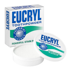 Eucryl Freshmint Toothpowder, Tooth Whitening Powder, Powerful Stain Remover, For Tobacco, Tea, Coffee & Wine Stains, Unique Polis