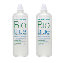 Biotrue Multi-Purpose Contact Lens Solution, 2x 300ml - Cushions & Rehydrates Soft Contact Lenses for Comfortable Wear - Condition
