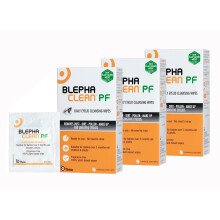 Blephaclean PF Daily Eyelid Wipes x 60 - Gentle Cleansing for the eyelids and skin around the eyes | Suitable for Babies (over 3 months old) children