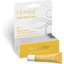 Herstat Cold Sore Cream | Effective Coldsore Treatment Provides Rapid Relief and Aids Healing with 3% Propolis | Use at Any Stage