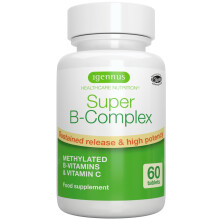 Igennus Super B-Complex - High Absorption Methylated B Vitamins, Clean Label, Sustained Release - Complete Spectrum of B Vitamins