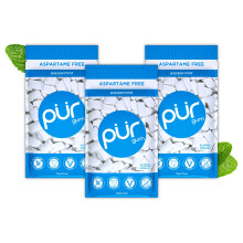 PUR Gum | Sugar Free Chewing Gum | Made with Xylitol | Vegan, Aspartame Free, Gluten Free & Keto Friendly | Natural Peppermint Fla