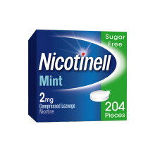 Nicotinell Mint Lozenge 2mg (204 Lozenges), Stop Smoking Aid, Sugar Free Nicotine Lozenges, Fresh Mint Flavour, 2mg Extra Strength for