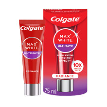 Colgate Max White Ultimate Radiance Whitening Toothpaste 75ml - 10X Whiter Teeth* - Instant Teeth Whitening Toothpaste^ - Deeply* Whitens -
