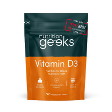 Vitamin D 1000iu - 1 Year Supply, 365 Easy-Swallow Vitamin D Tablets, Vegetarian D3, High Strength Immune Support Supplement - Awa