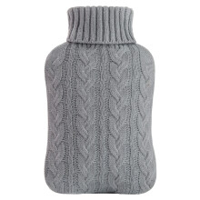 samply Hot Water Bottle with Knitted Cover, 2L Hot Water Bag for Hot and Cold Compress, Hand Feet Warmer, Neck and Shoulder Pain R
