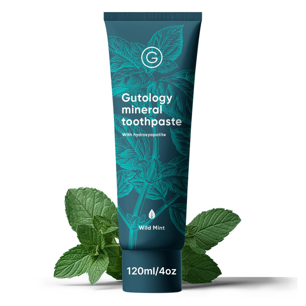 Gutology Mineral Hydroxyaptite Toothpaste 120Ml Microbiome Friendly Fluoride Free Toothpaste Suitable For Adults & Children For Sensitive Teeth - Wil