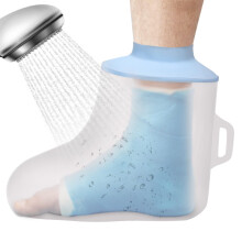 Fasola Cast Cover Foot Adult for Showering, Reusable Cast, Dressing and Bandage Protector, Watertight Protection for Ankle, Foot,