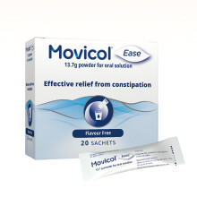 Movicol Ease Stick Sachets, Flavor Free, 20 Sachets, Constipation Relief for Adults, Laxatives, Relief, hydrates, softens & Help Restore