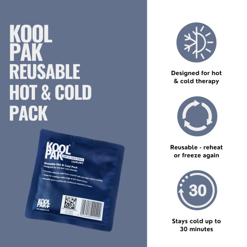 Koolpak Luxury Reusable Hot and Cold Pack - Small - 13 x 14cm 20 Pack, Blue 2