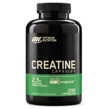 Optimum Nutrition Creatine Capsules with 2500 mg of Unflavoured Creatine Monohydrate per Serving, Creatine Food Supplement to support performance, 10