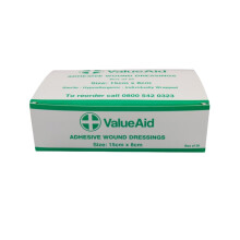 Value Aid Adhesive Wound Dressings - 15cm x 8cm - Box of 25