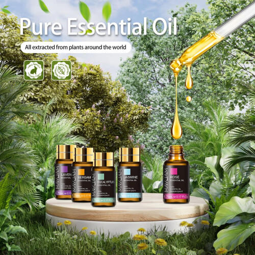MAYJAM 20 Pcs Pure Essential Oil Gift Set, Essential Oils for Diffusers for Home, Aromatherapy Oils for Diffuser, Humidifiers, Gif 2