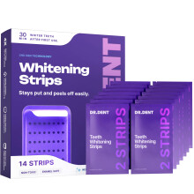 DRDENT Purple Teeth Whitening Strips - 7 Treatments - Safe for Enamel - Non Sensitive Teeth Whitening - Whitening Without Any Harm - Pack