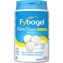 Fybogel Fibrechews Citrus - Fibre Chews, Citrus, 60 Tablets, Effective Constipation Relief, Maintains Regularity