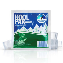 Koolpak 80 x Compact Instant Cold Ice Packs - 15 x 15 cm Disposable Instant Ice Pack for Injuries - Single Use First Aid Ice Packs for Sports & Recov
