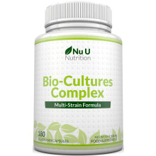 Bio-Cultures Complex - 180 High Strength Capsules - Lactobacillus Acidophilus, Rhamnosus & Bifidobacterium - 6 Month Supply - Gent