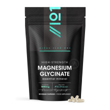 Magnesium Glycinate 1500mg with BioPerine – Supports The Nervous System - Reduces Tiredness and Fatigue - 90 Vegan Capsules (45 D