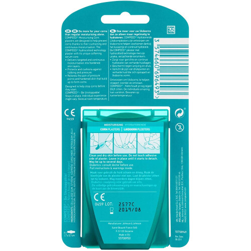 Compeed Compeed Corn Moisturising Plaster Pack of 6, Medium Sized - Hydrocolloid Gel - Heal Fast 1
