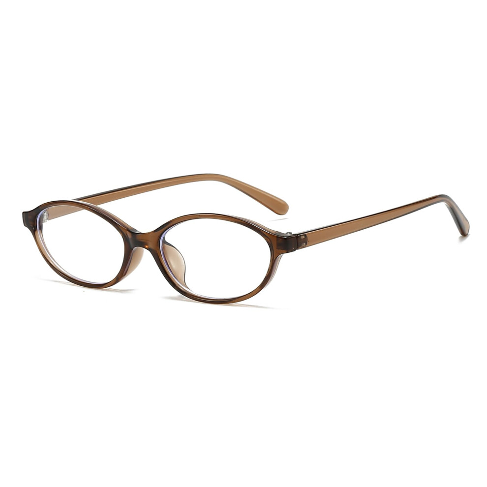 Ljczka Oval Blue Light Glasses For Women Men Small Cat Eye Frame Anti Eye Satrain Headache Eyeglasses Y2k Clear Lens For Computer