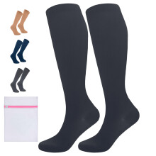 360 RELIEF 1 Pair Compression Socks for Women & Men - 15-20 mmHg Travel Flight Socks – Graduated Support - Ideal for Running, Cycling &