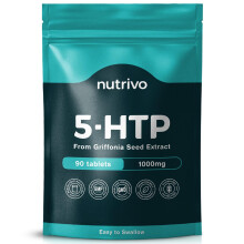 Nutrivo 5HTP Tablets - 90 Tablets Per Pack | 5HTP High Strength Supplement | One A Day - 3 Months Supply | from Griffonia Seed Ext