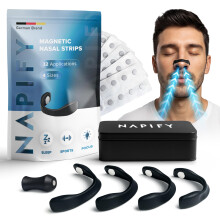 Magnetic Nasal Strips (32 Days) – Magnetic Nose Strip for Snoring – Strong Adhesive from Germany – for Free Breathing, Sports Perf